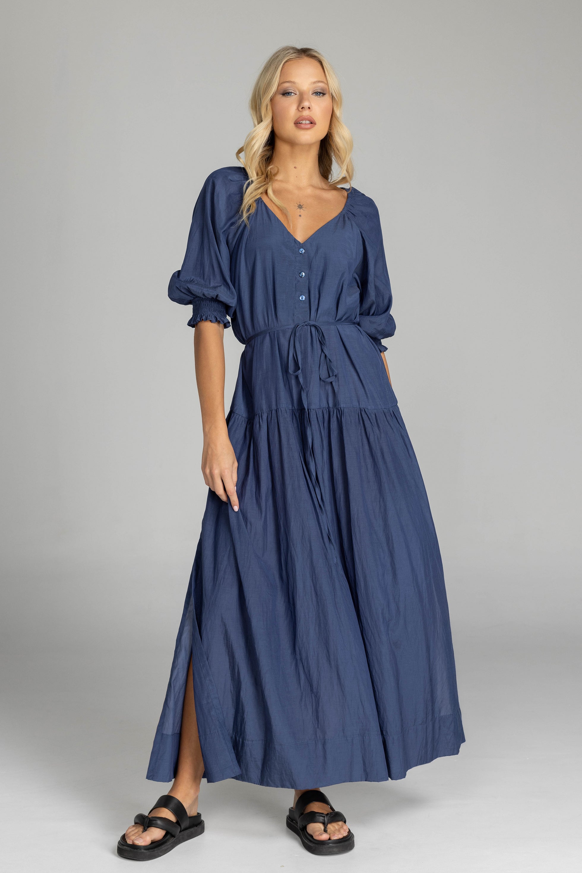 Whispered Promises Maxi Dress - Night Sky