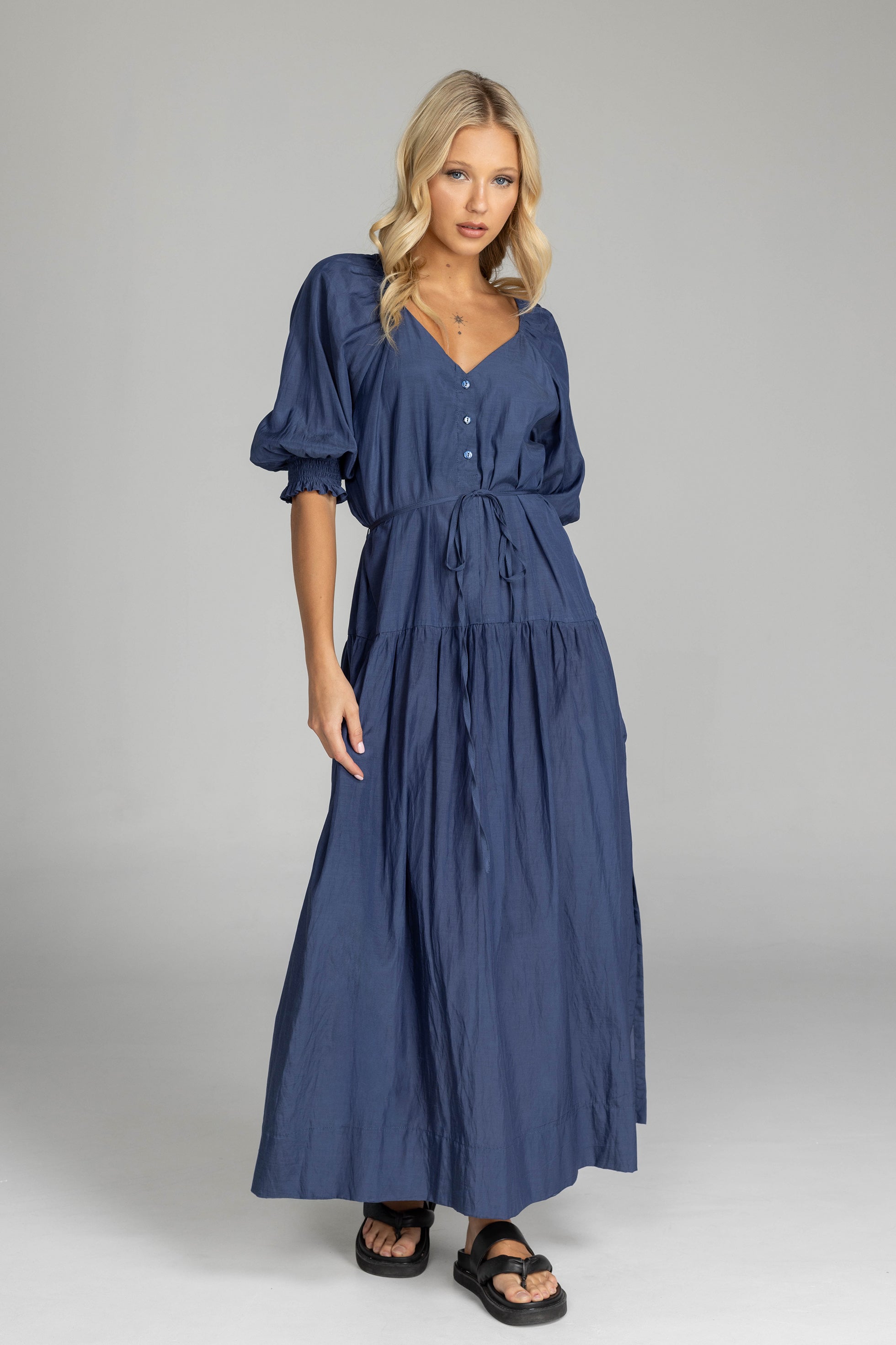 Whispered Promises Maxi Dress - Night Sky