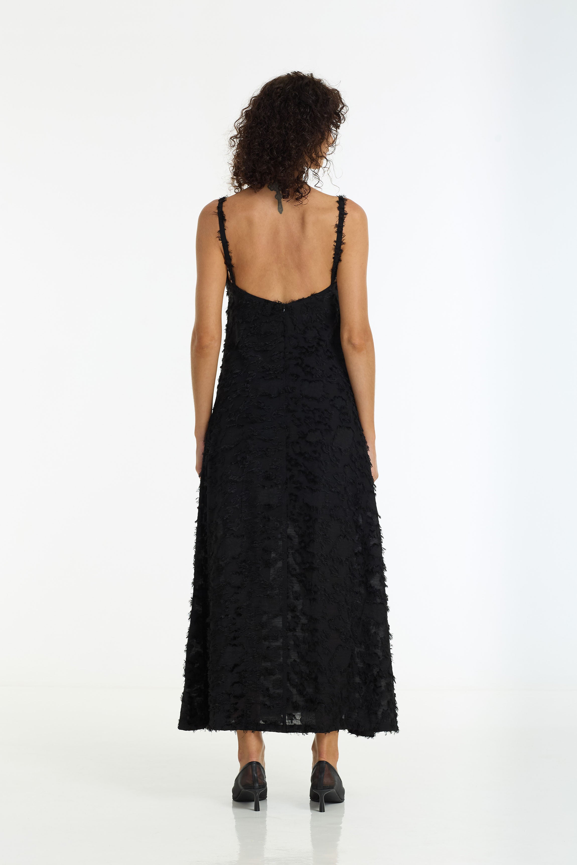 Wildest Hearts Maxi Dress | Textured Black | PRE-ORDER