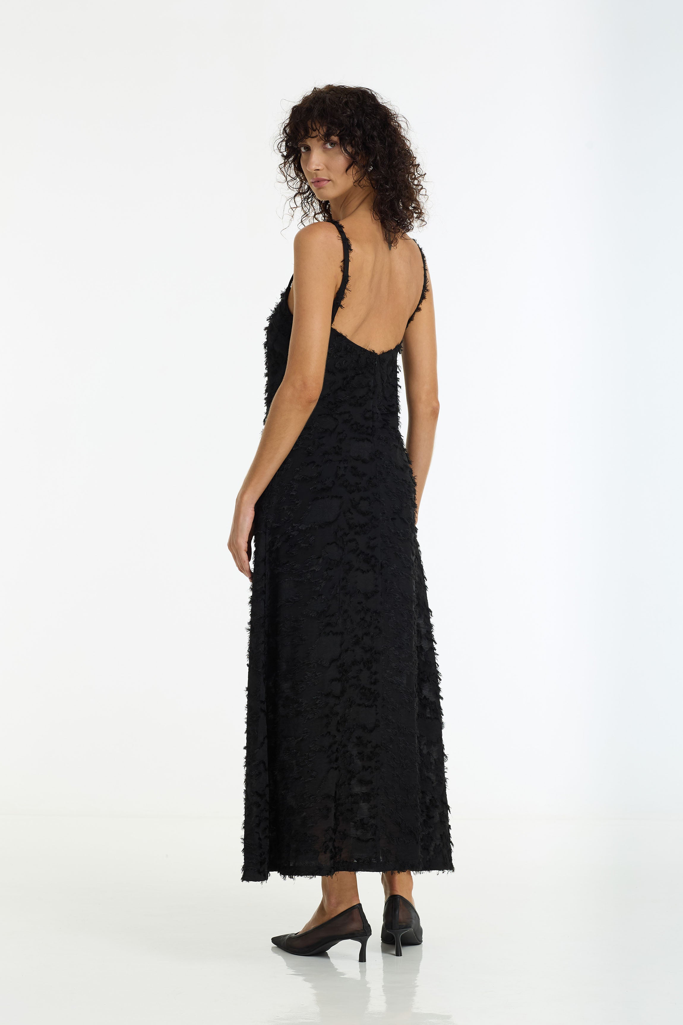 Wildest Hearts Maxi Dress | Textured Black | PRE-ORDER