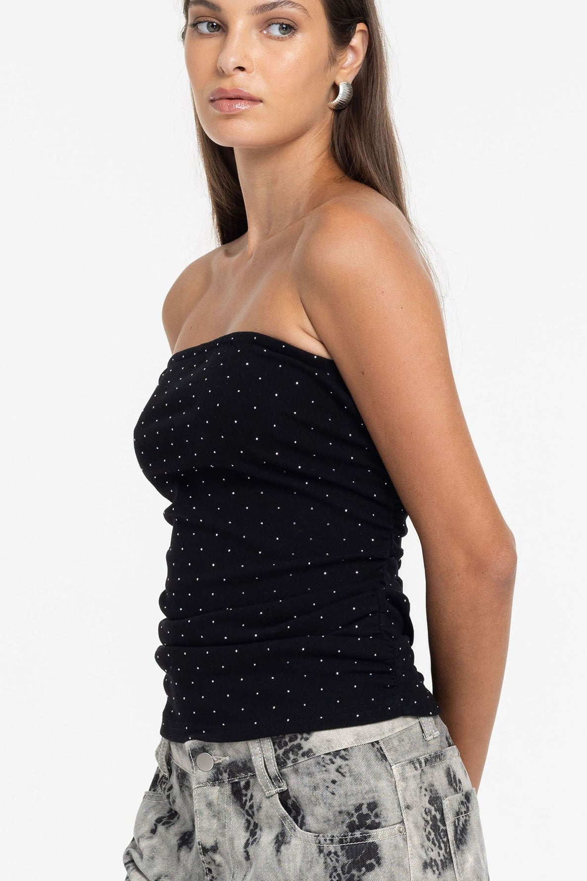 Winston Bandeau - Black with Silver Diamantés - PRE-ORDER