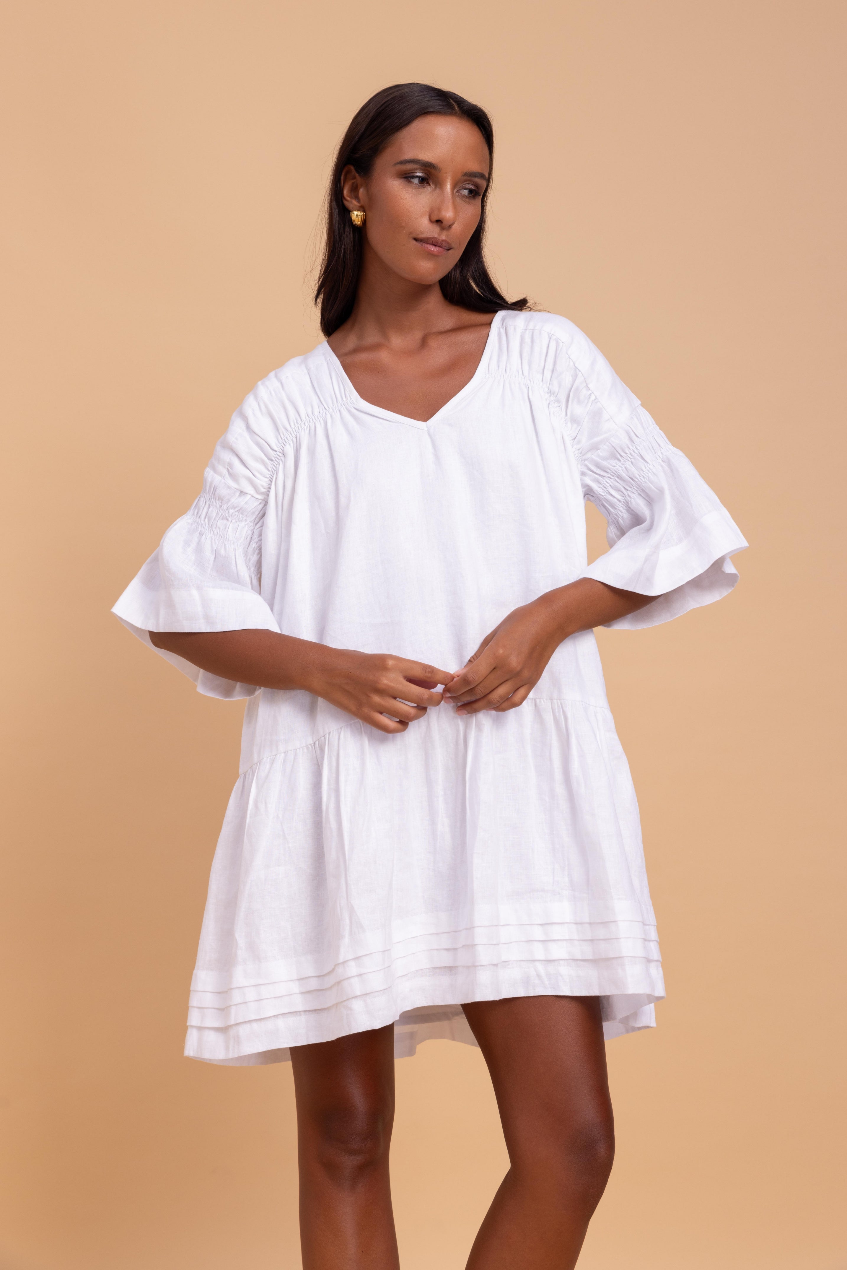 Wisteria Mini Dress - White