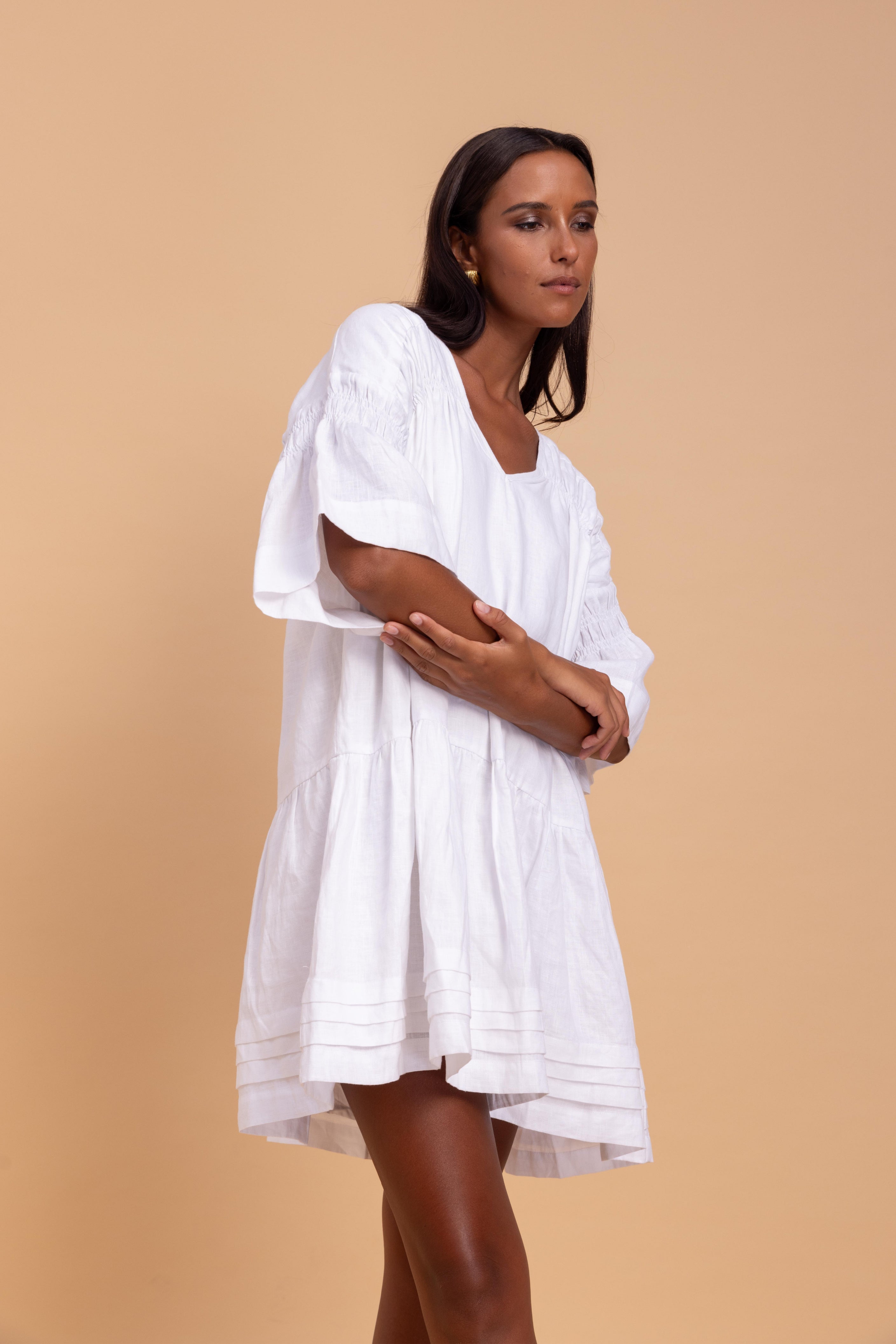 Wisteria Mini Dress - White