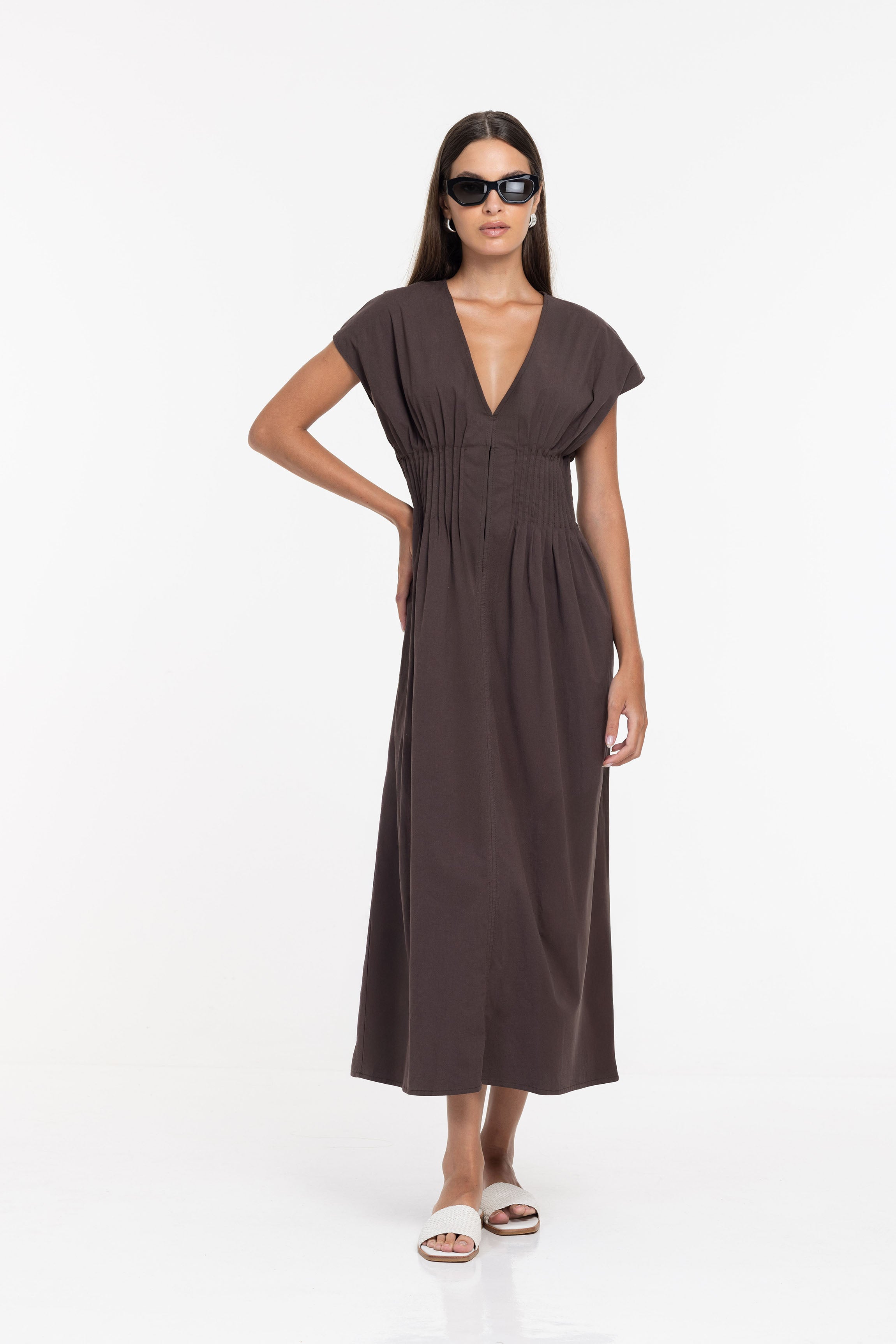 Wrapped In You Dress - Chocolate