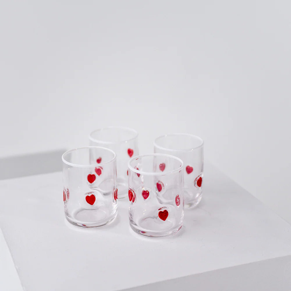 Home Lab - Heart Icon Glass - Set of 4