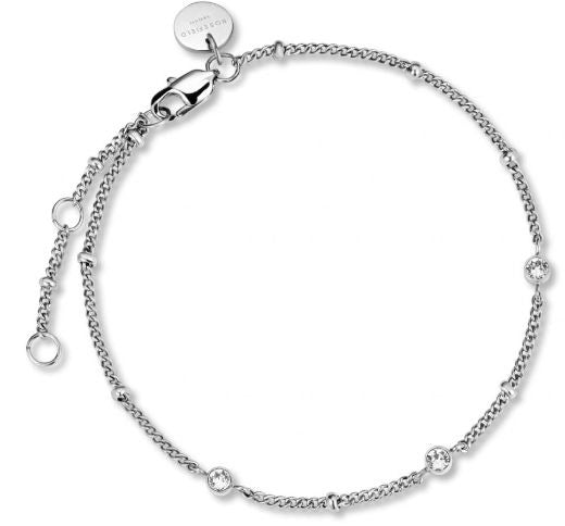 BLAK - Rosefield Triple Crystal Dot Chain Bracelet - Silver