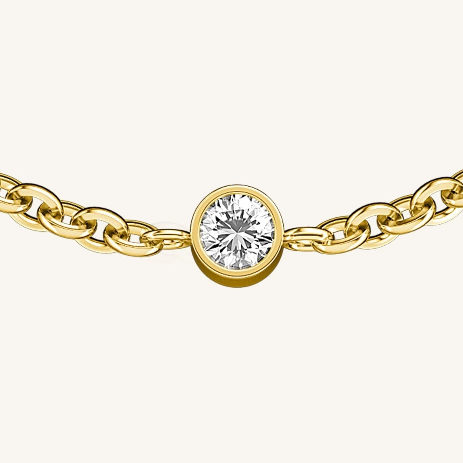 Rosefield Triple Crystal Dot Chain Bracelet - Gold