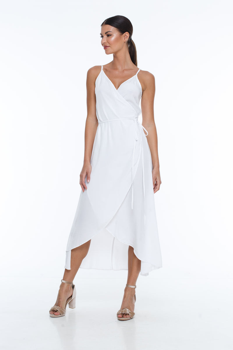 Adore Dress - Classic Wrap Style Bridesmaids Dress – Blak
