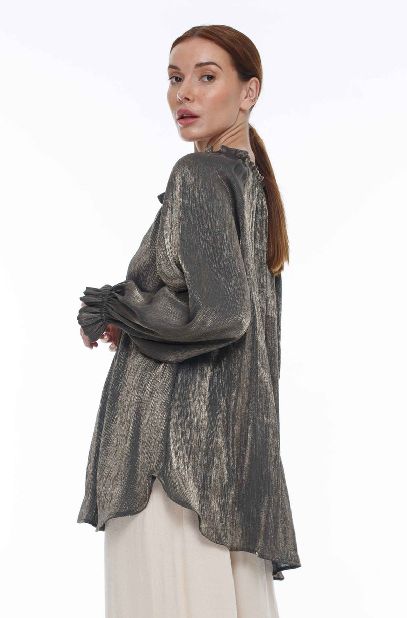 Special Occasion Top - Love Affair Top - BLAK - Metallic Blouse