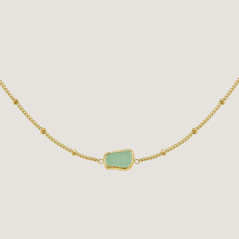 Rosefield Gemstone Necklace - Jade/Gold